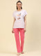 Women Pink Printed Lower Set
