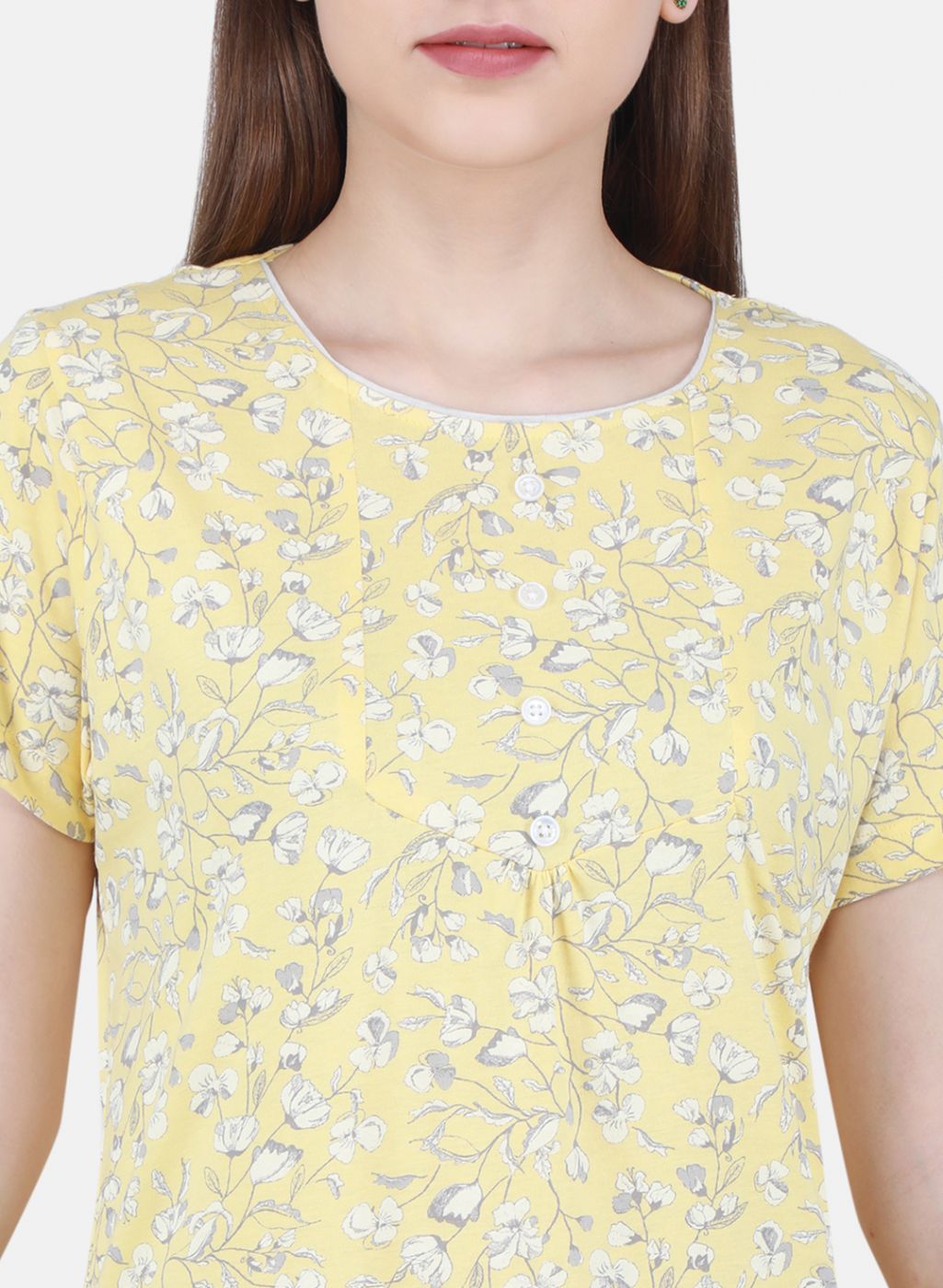 Women Yellow Printed Lower Set