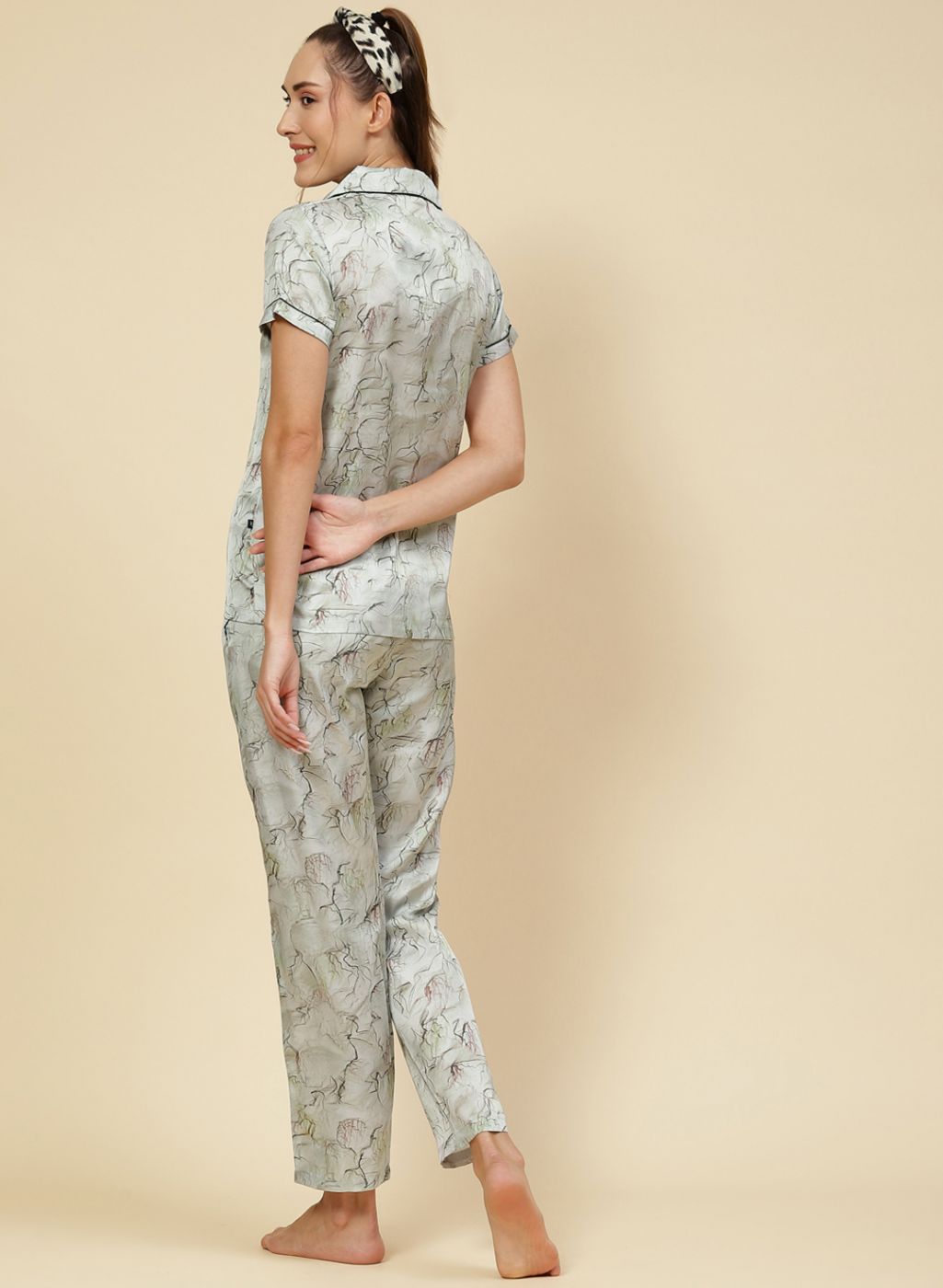 Women Green Printed Lower Set