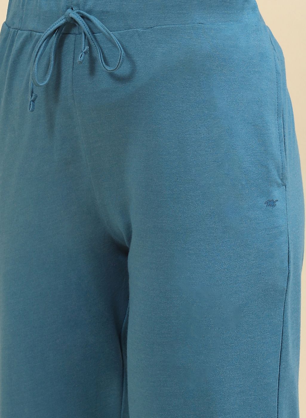 Women Sky Blue Printed Capri Set