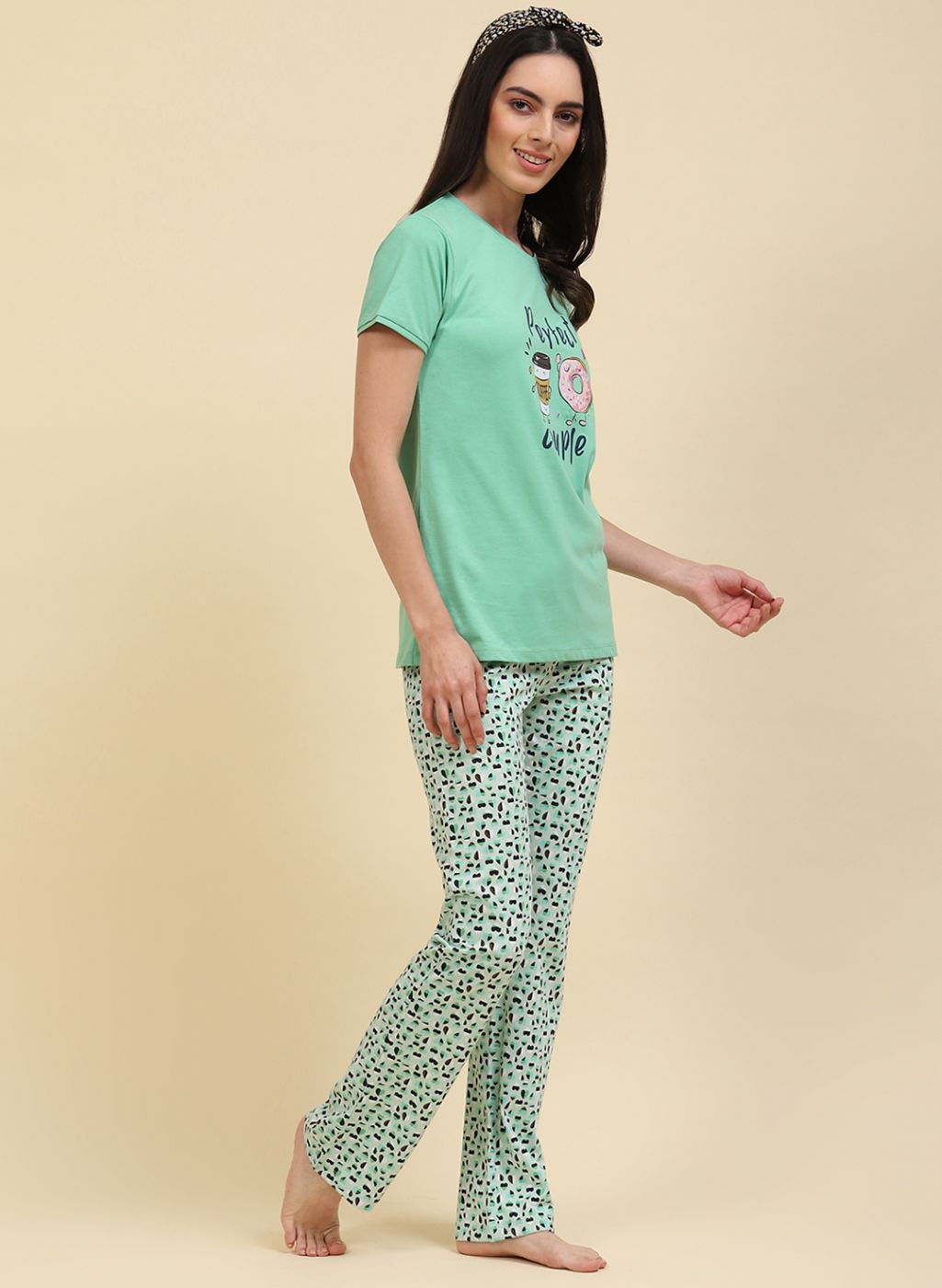 Women Green & Blue Printed Combo Set
