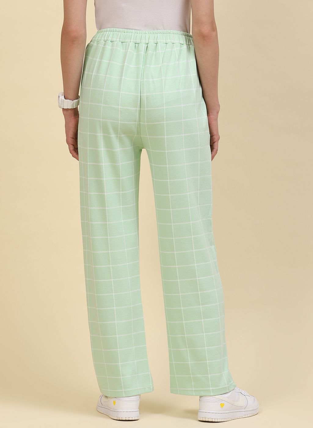 Women Green Jaquard Plazzo Set