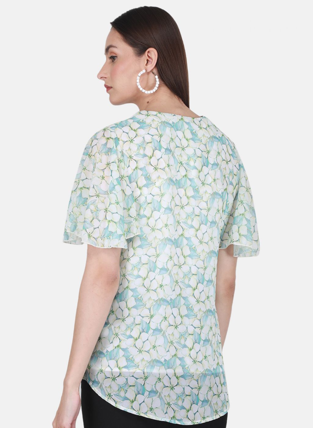 Women Green Printed Top