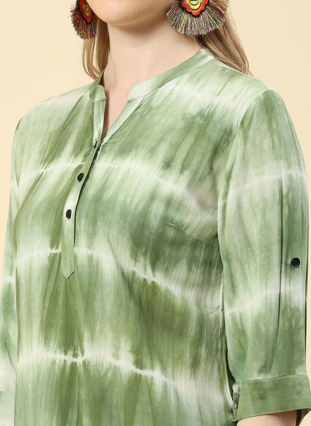 Women Green Printed Top