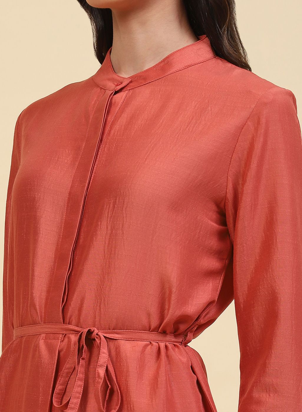 Women Pink Plain Tunic