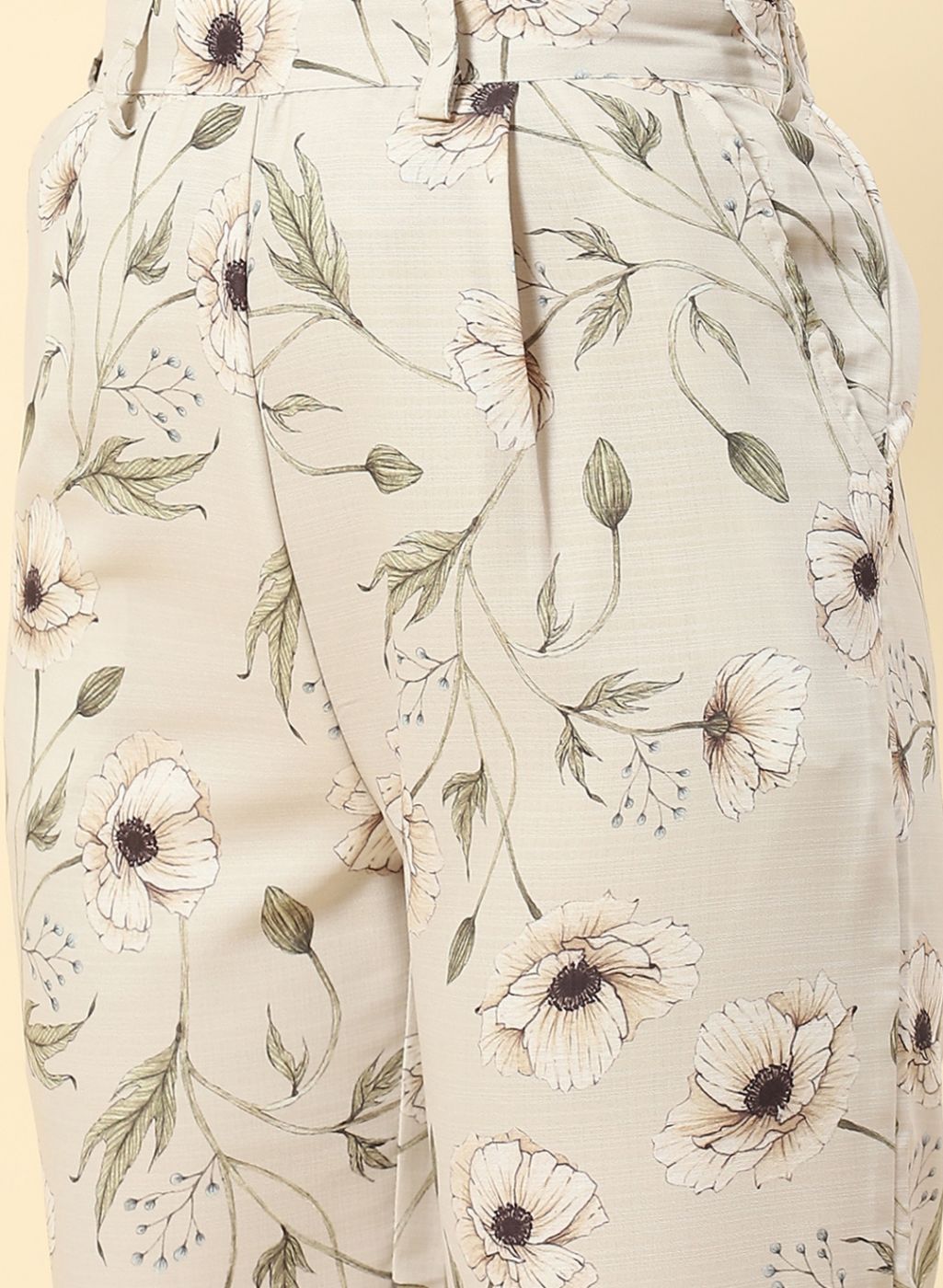 Women Beige Printed CoordiNAte Set