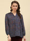 Women Blue Printed Top