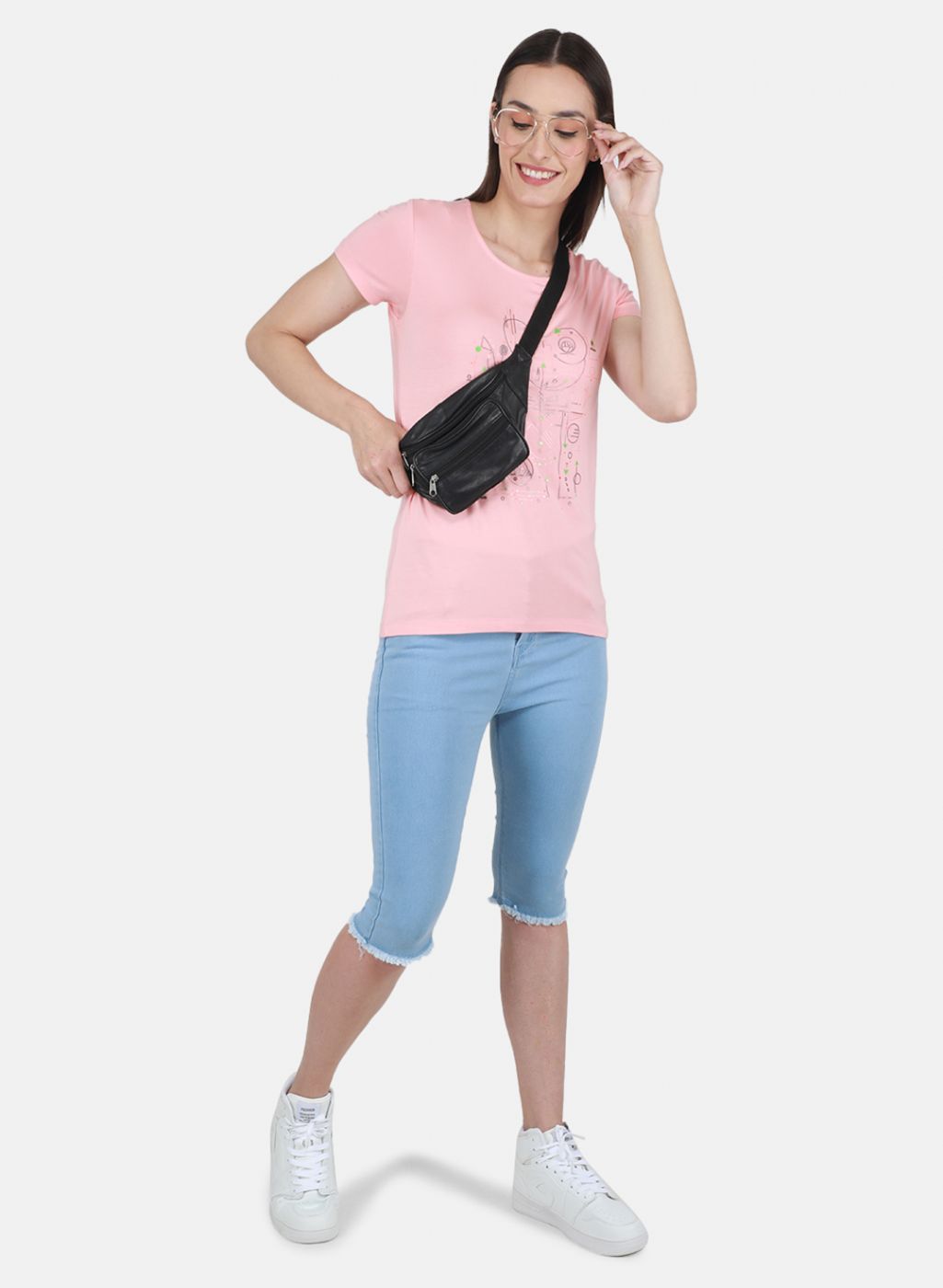 Women Peach Printed Top