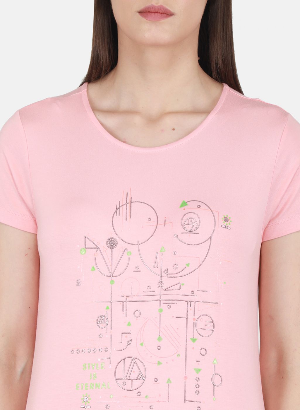 Women Peach Printed Top