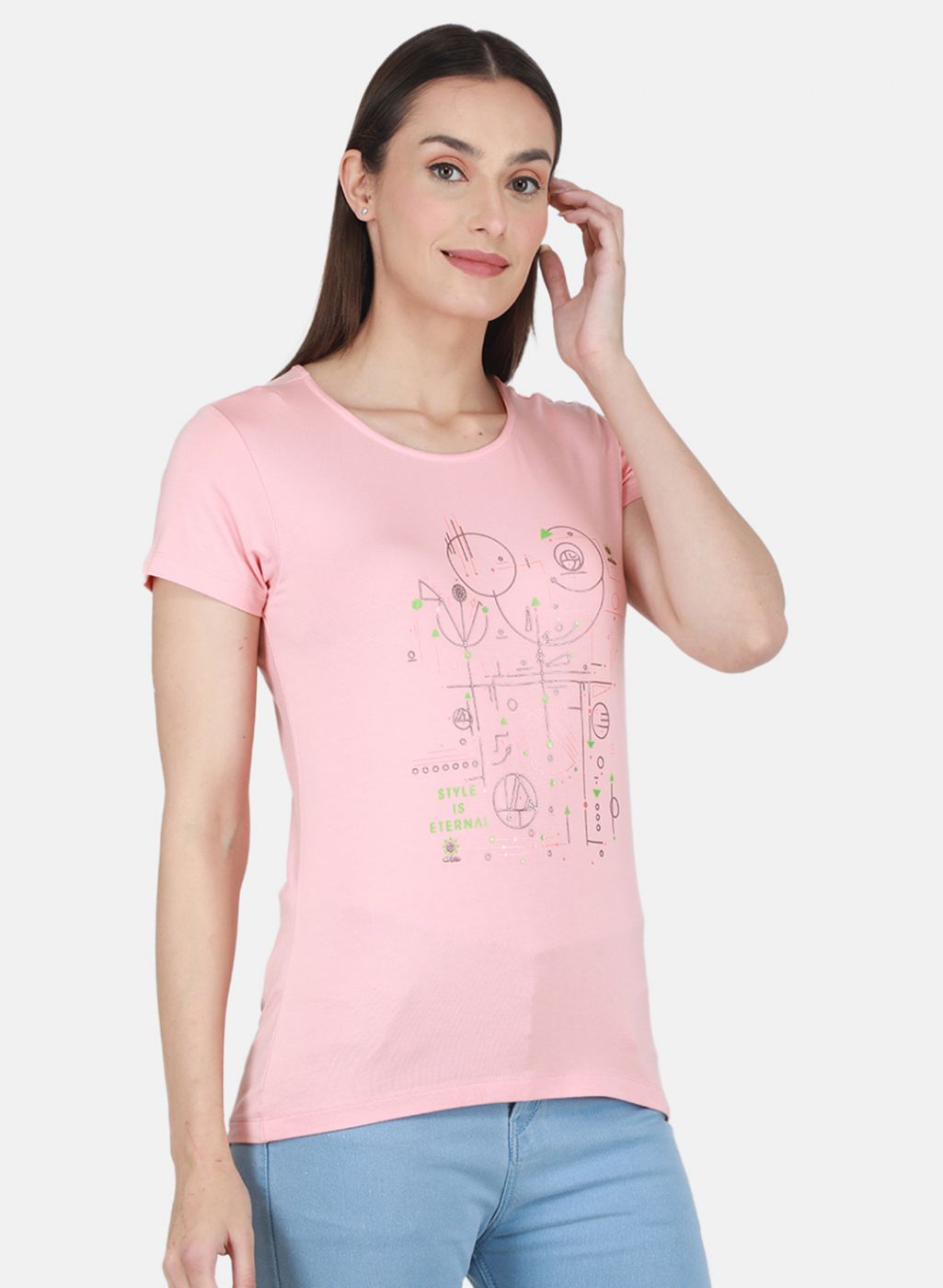 Women Peach Printed Top