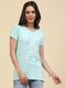 Women Blue Printed Top