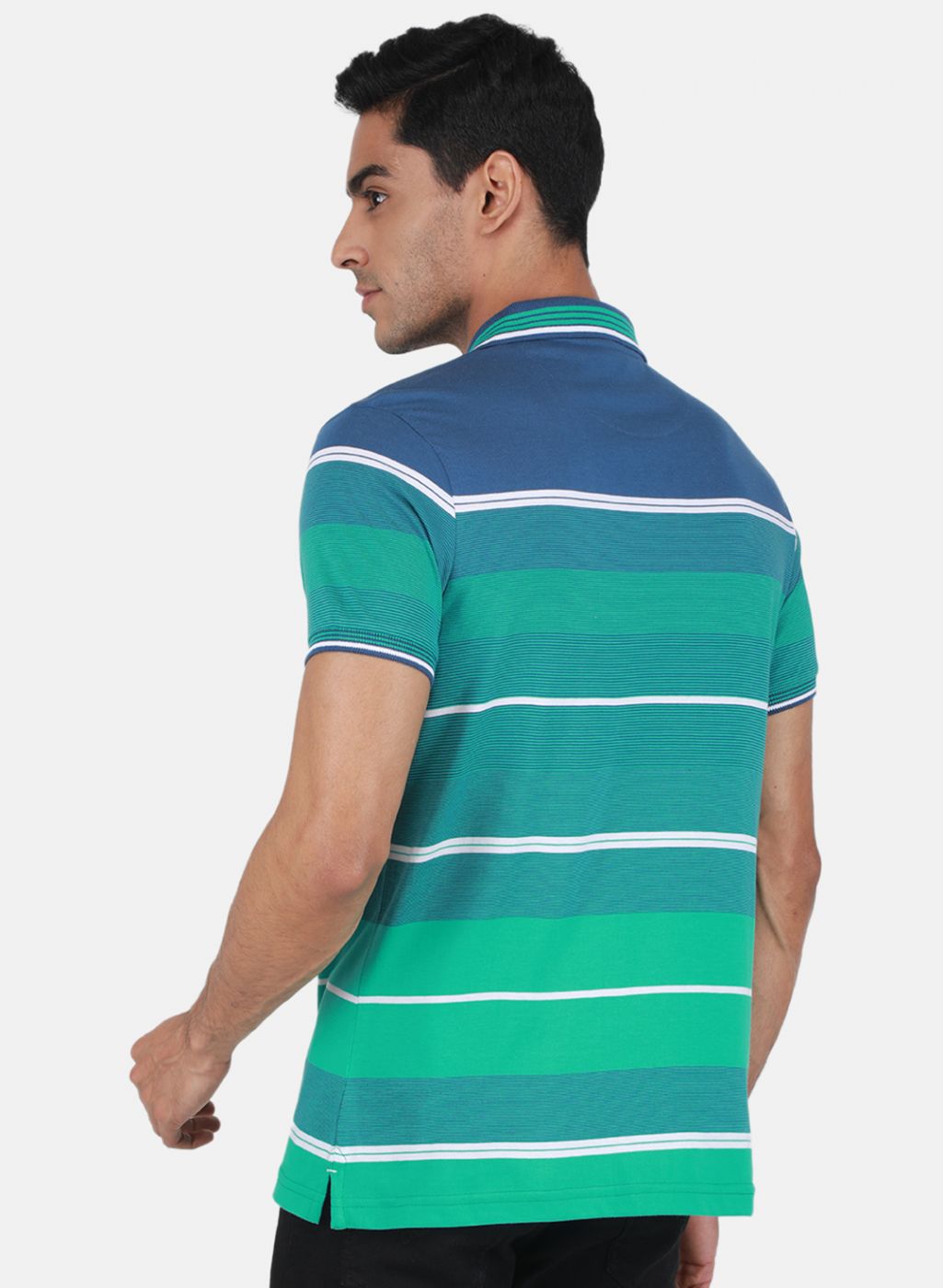 Men Teal Blue Printed T-Shirt
