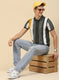 Men Olive Stripe T-Shirt
