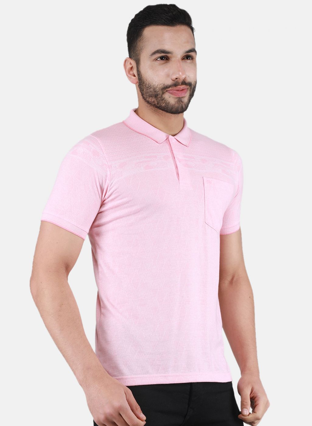 Men Pink Printed T-Shirt