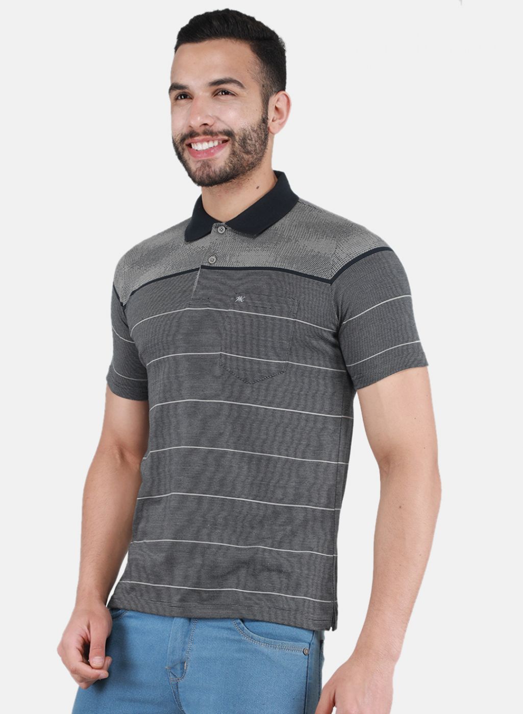 Men Dark Grey Printed T-Shirt