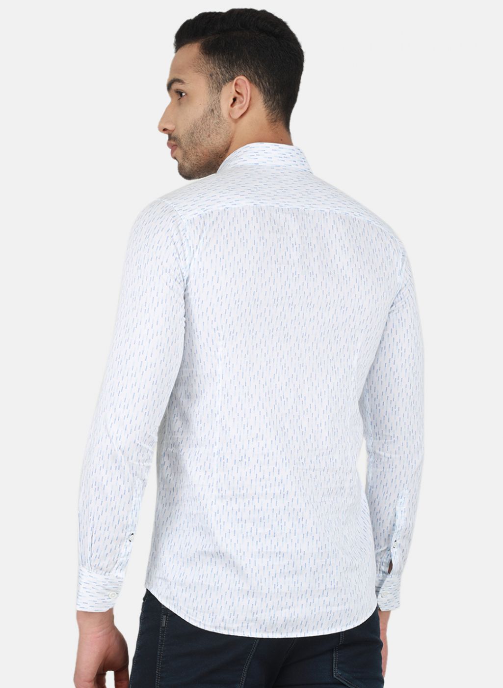 Men White Printed Shirt