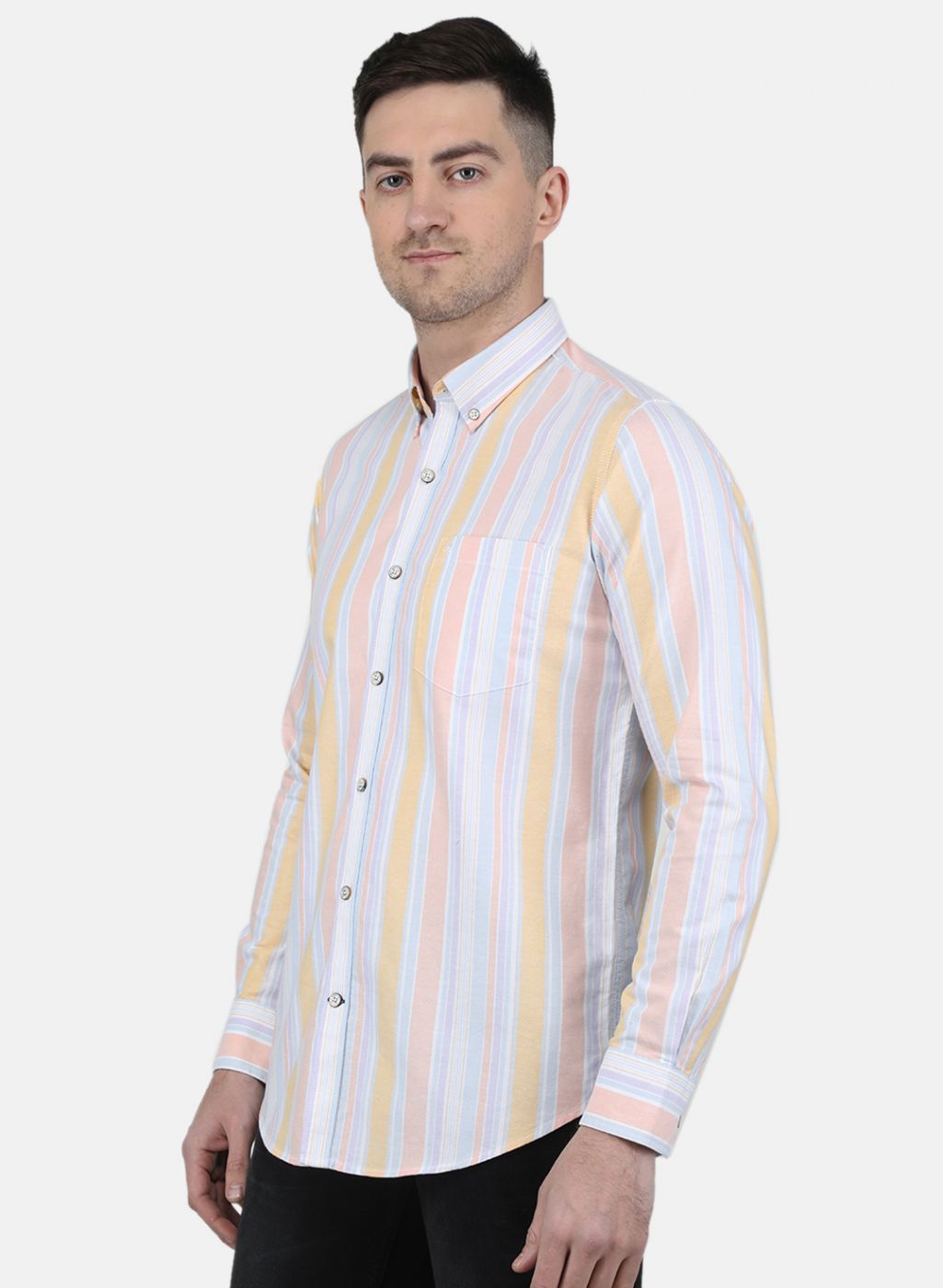 Men Orange Printed Shirt