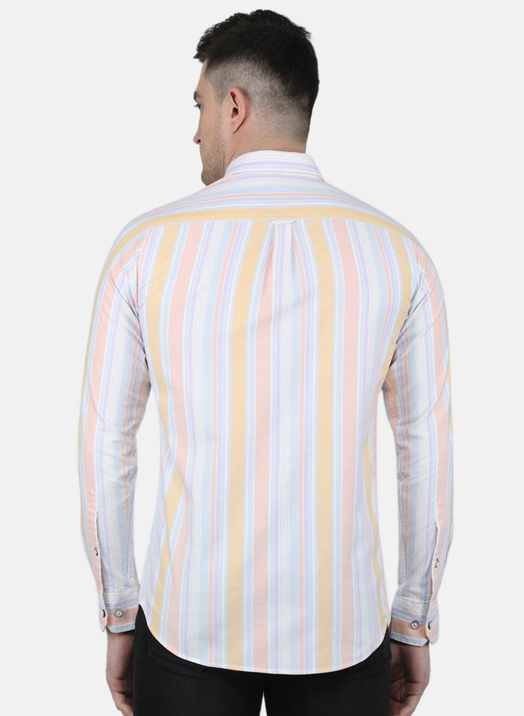 Men Orange Printed Shirt