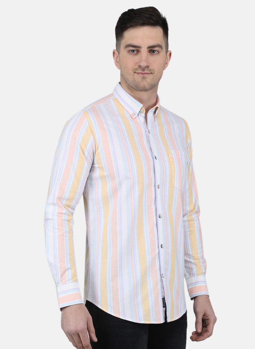 Men Orange Printed Shirt