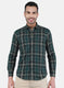 Men Green Check Shirt