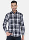 Men NAvy Blue Check Shirt