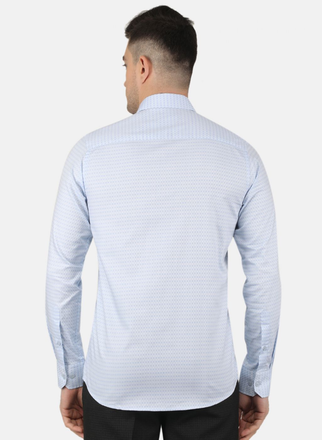 Men Sky Blue Printed Shirt