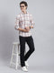 Men White Check Shirt