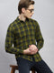 Men Green Check Shirt