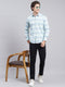 Men Blue Check Pure Cotton Shirt