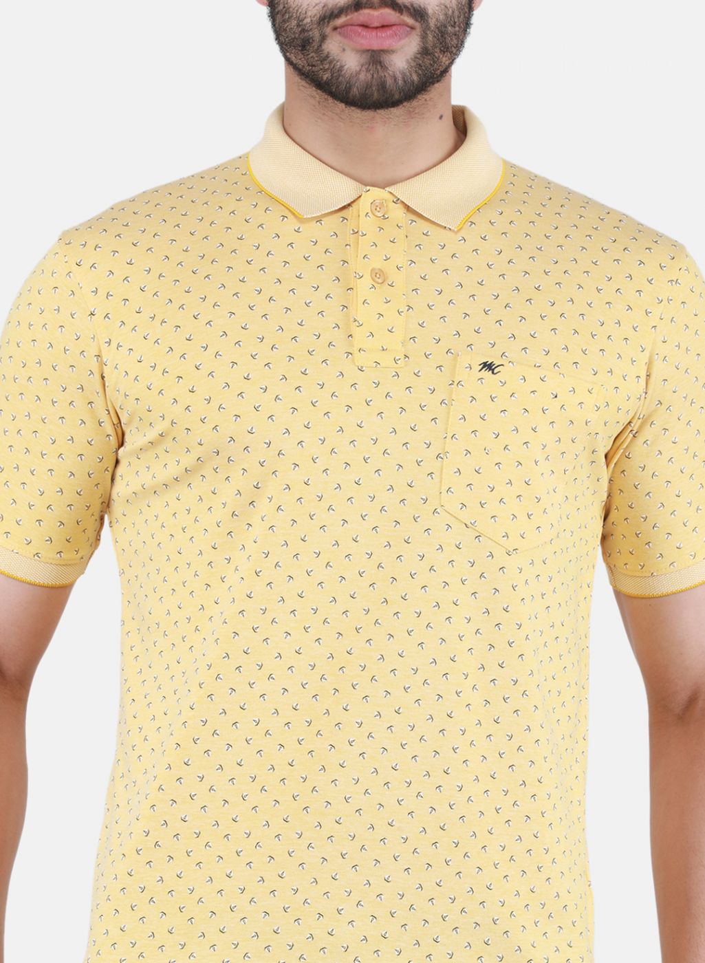 Men Yellow Printed T-Shirt