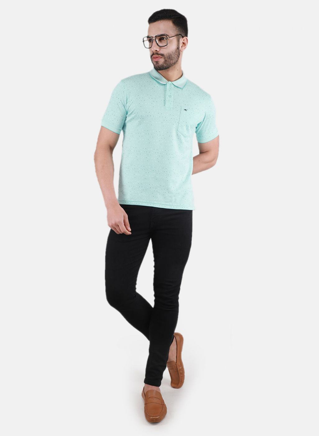 Men Green Printed T-Shirt