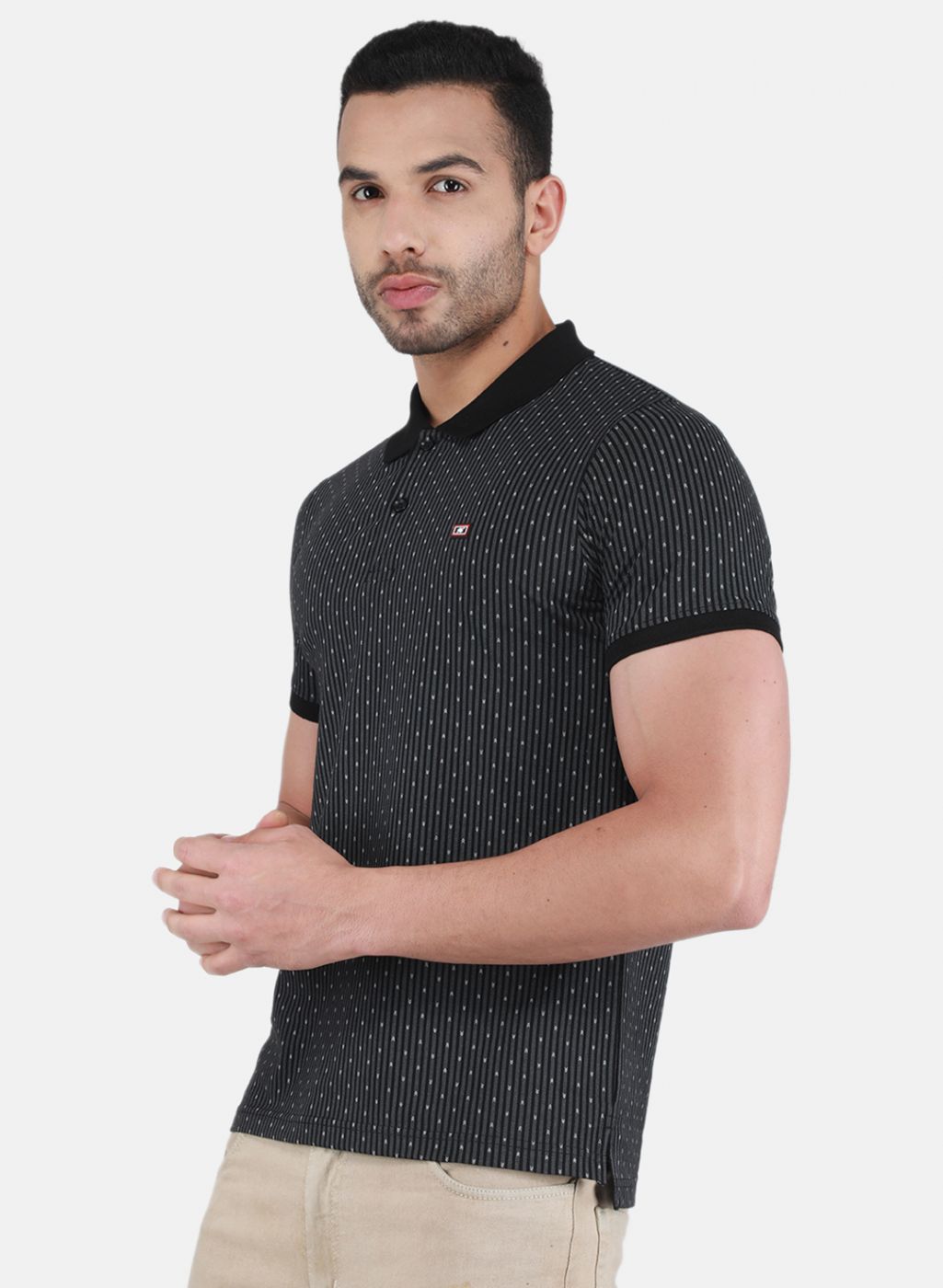 Men Black Printed T-Shirt