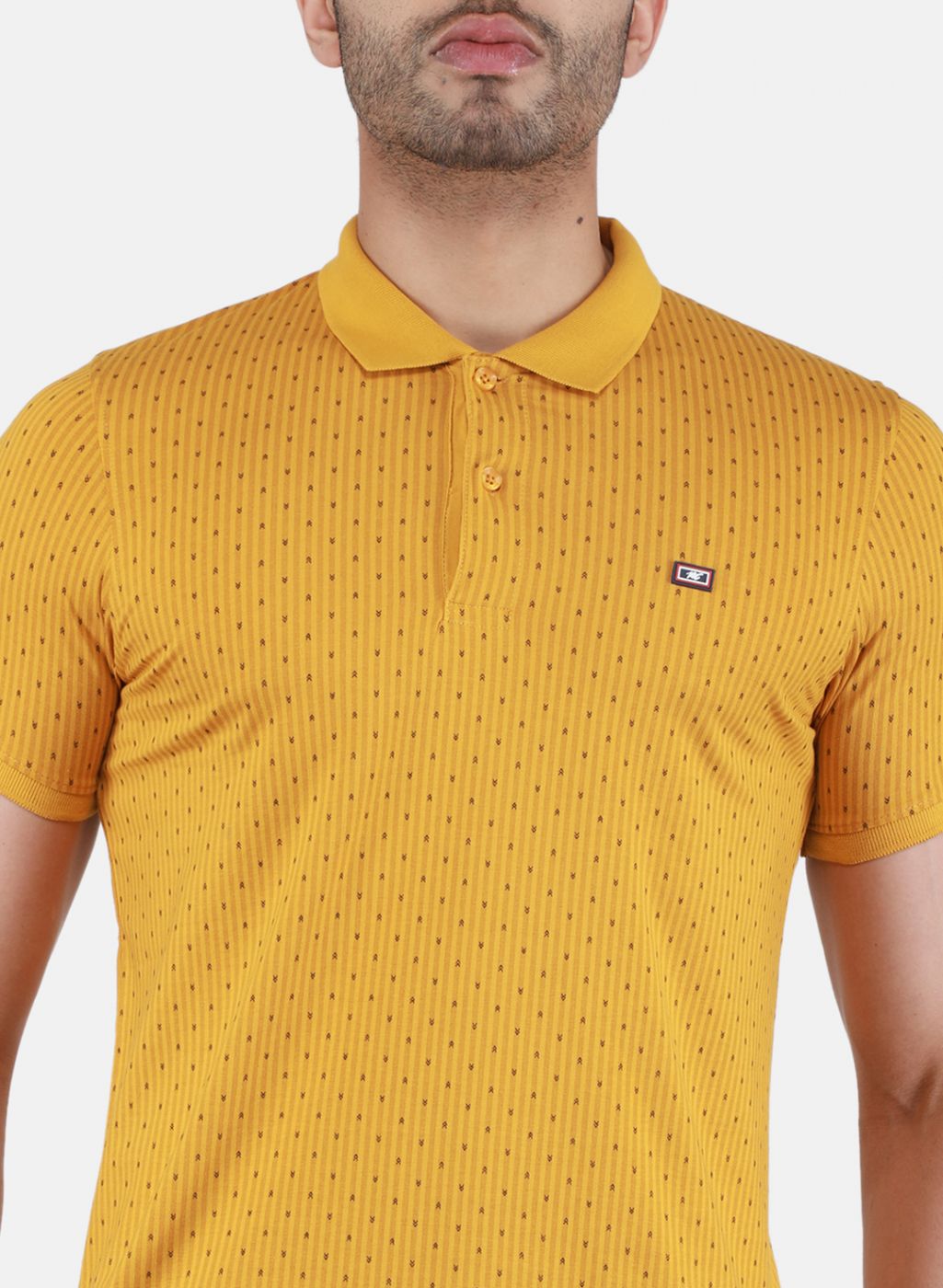 Men Mustard Printed T-Shirt