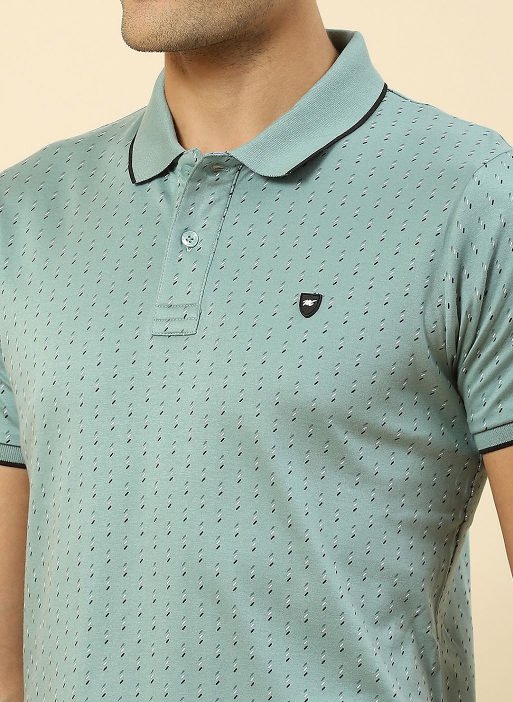 Men Green Printed T-Shirt