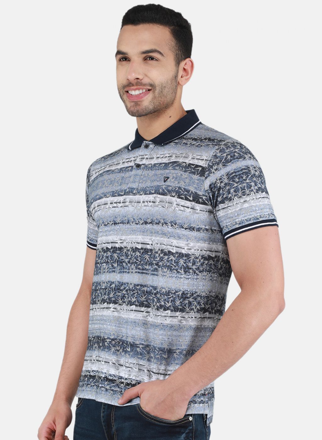 Men Blue Printed T-Shirt