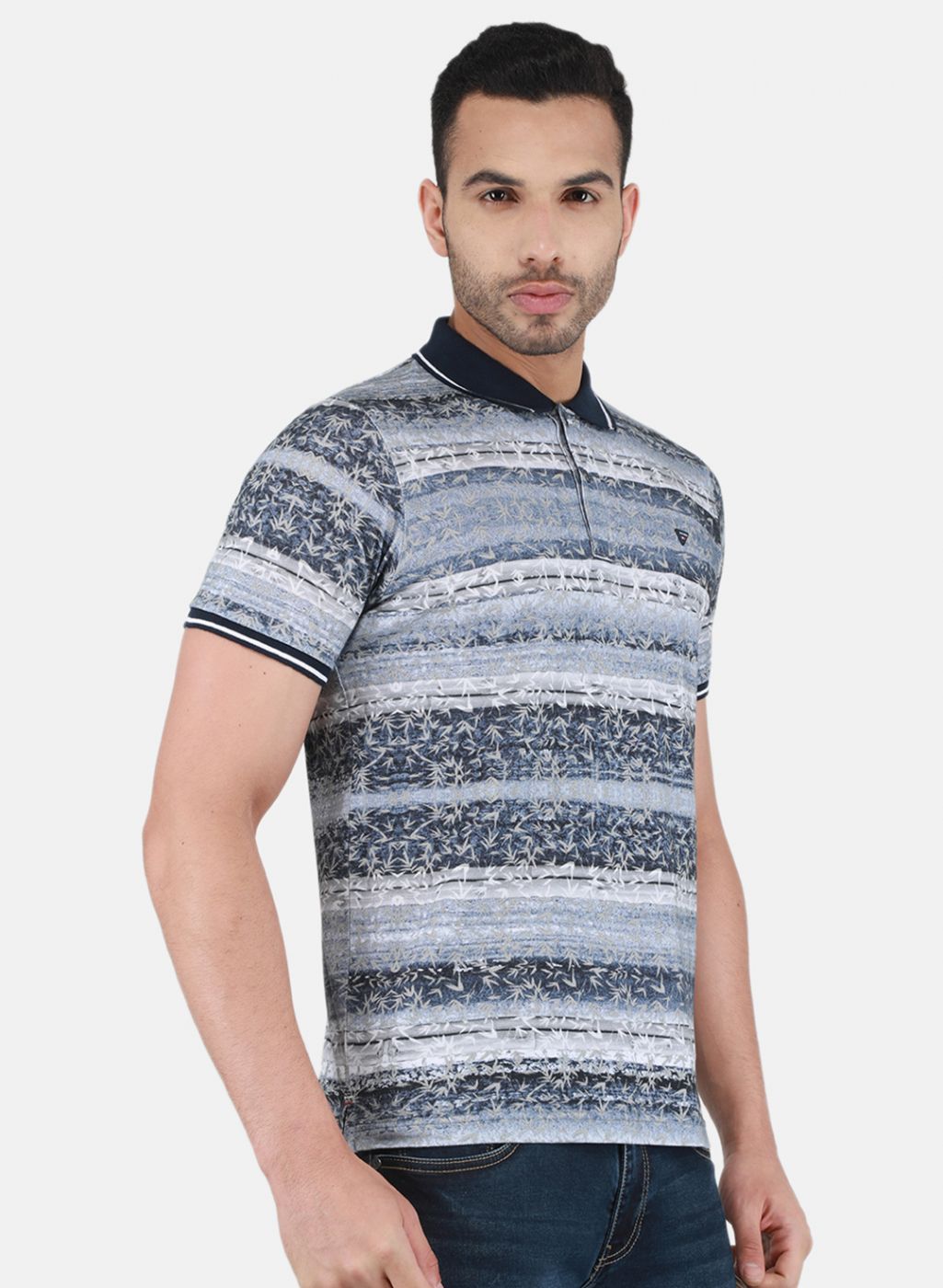 Men Blue Printed T-Shirt