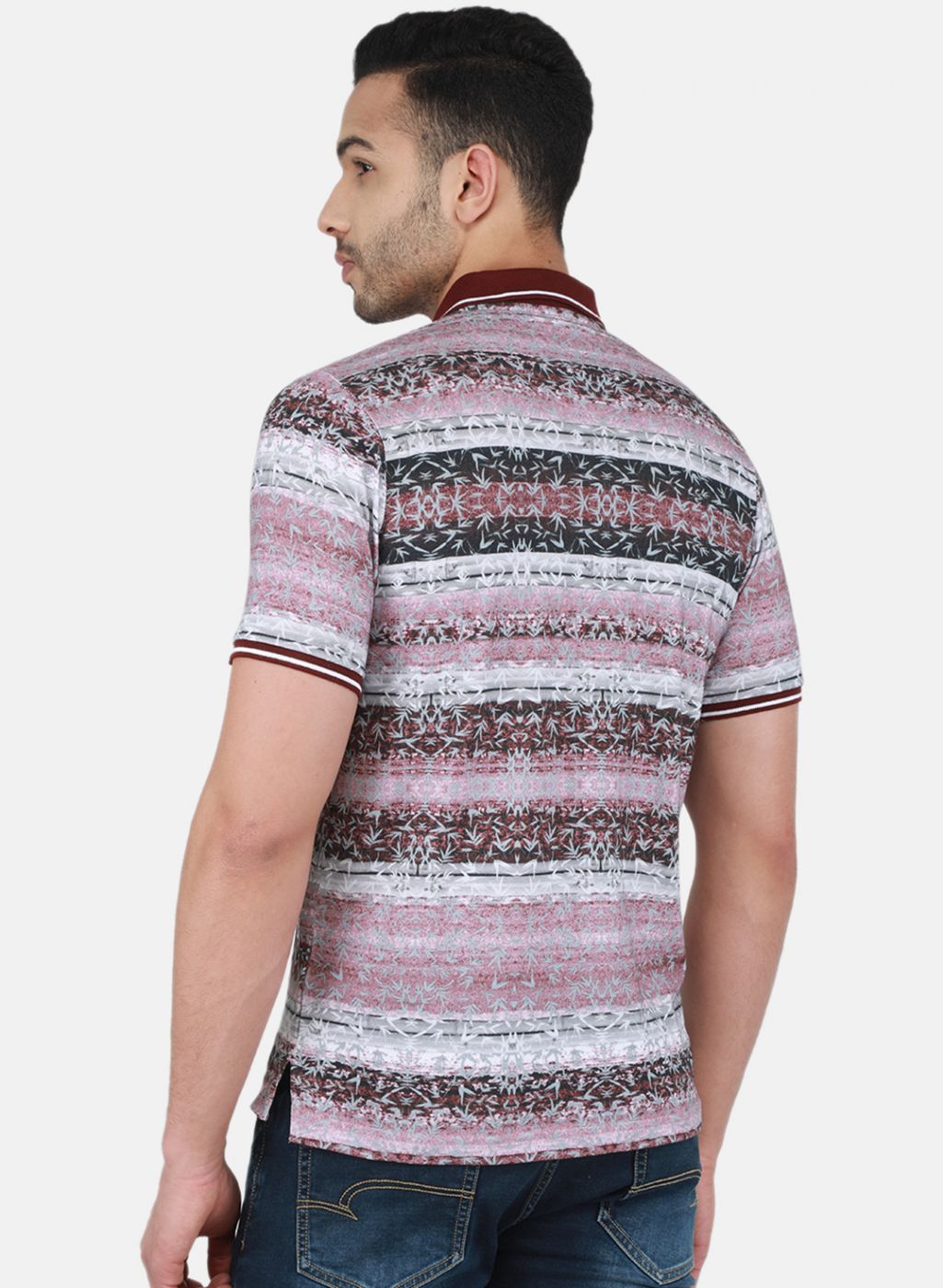 Men Maroon Printed T-Shirt