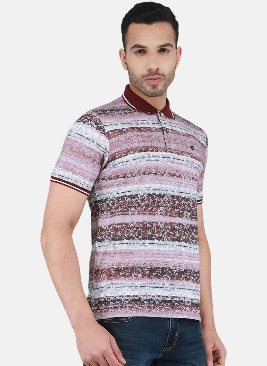 Men Maroon Printed T-Shirt