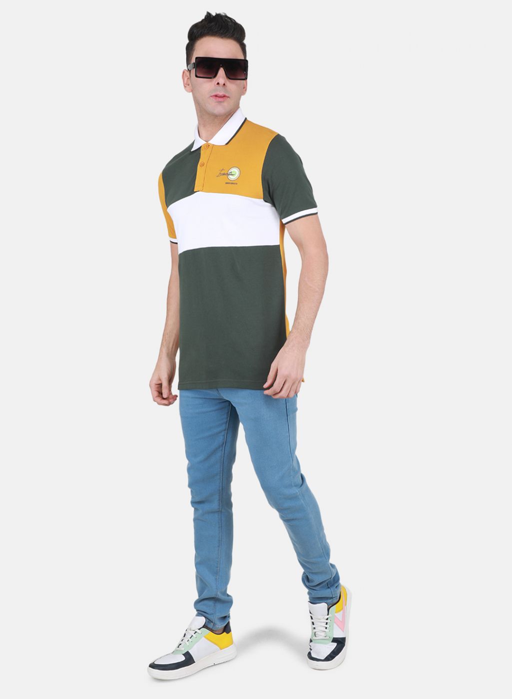 Men Olive Printed T-Shirt