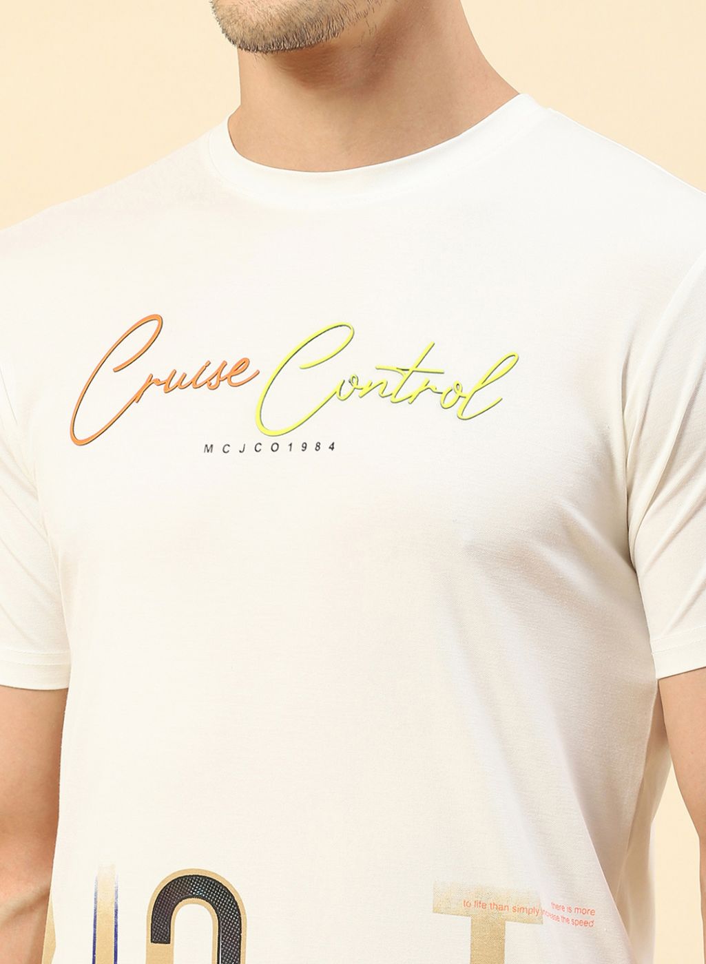 Men White Printed T-Shirt