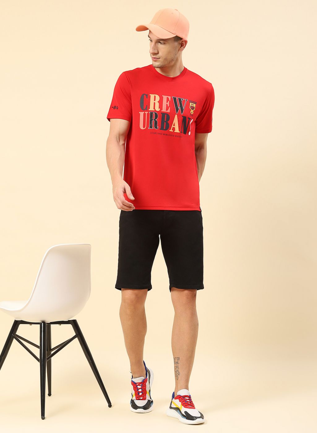 Men Red Printed T-Shirt