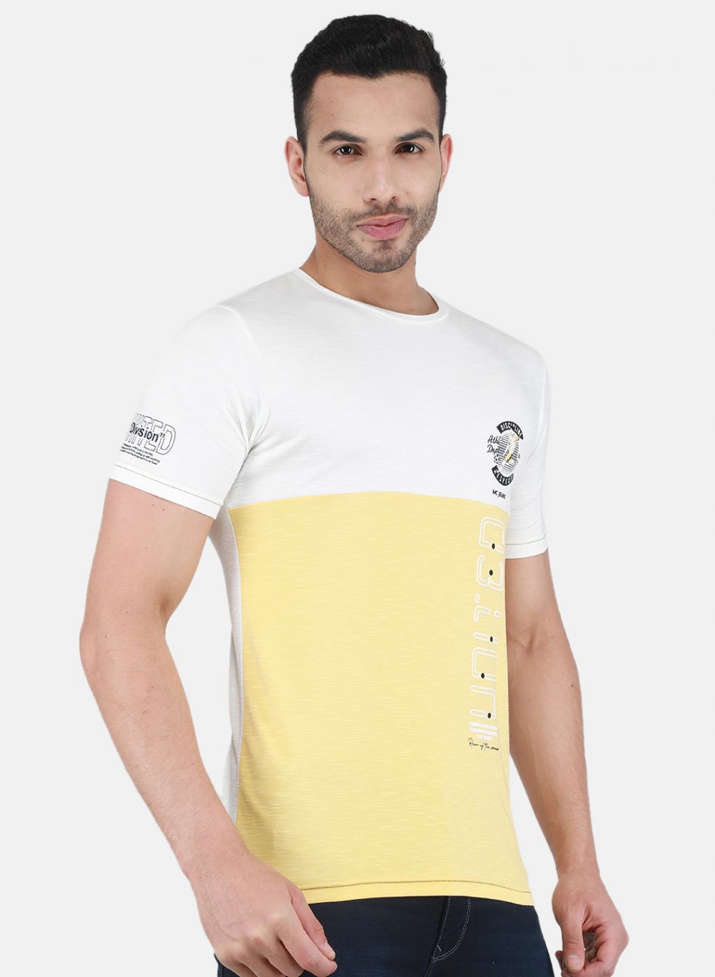Men Yellow Printed T-Shirt