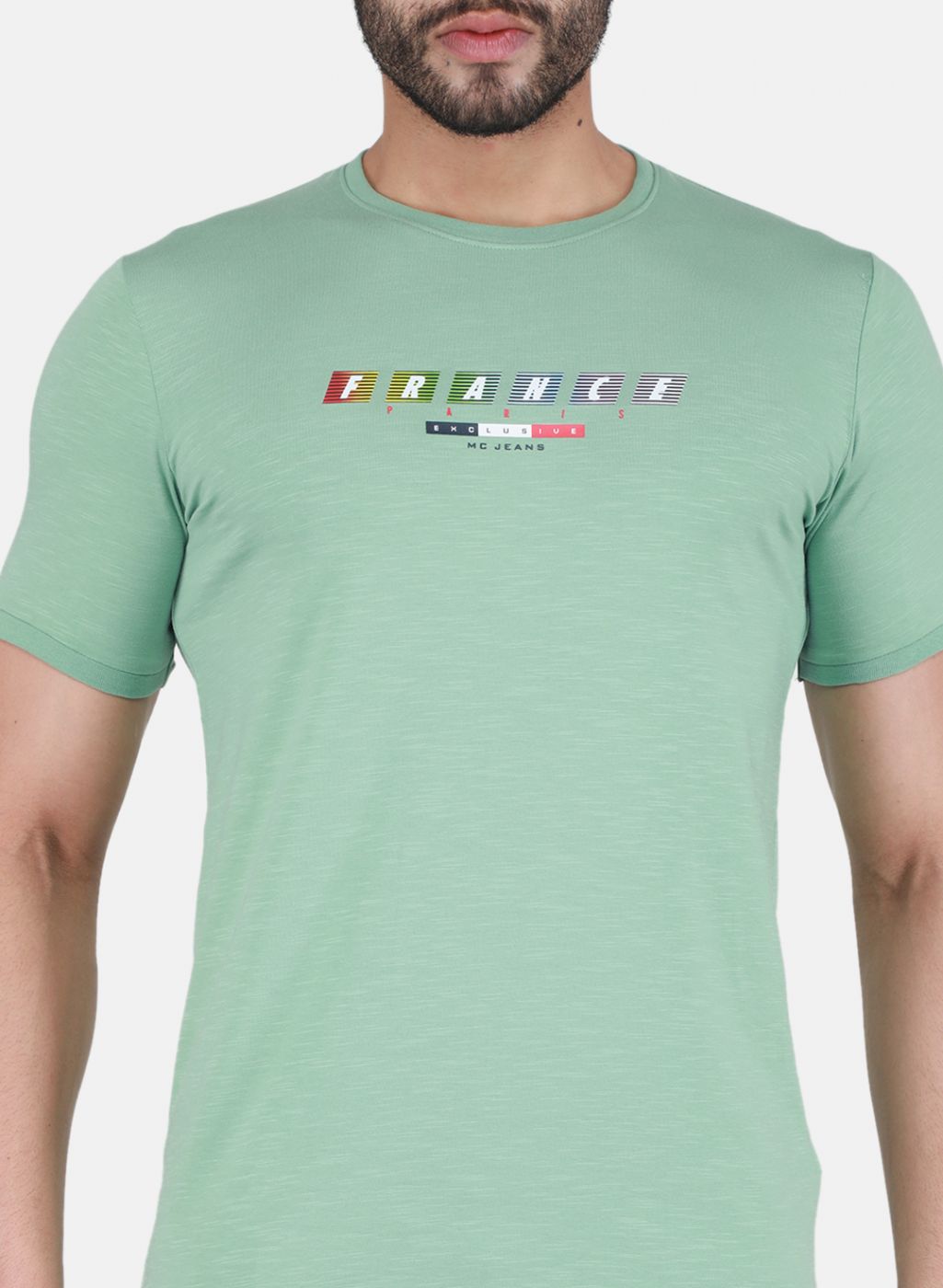 Men Green Printed T-Shirt