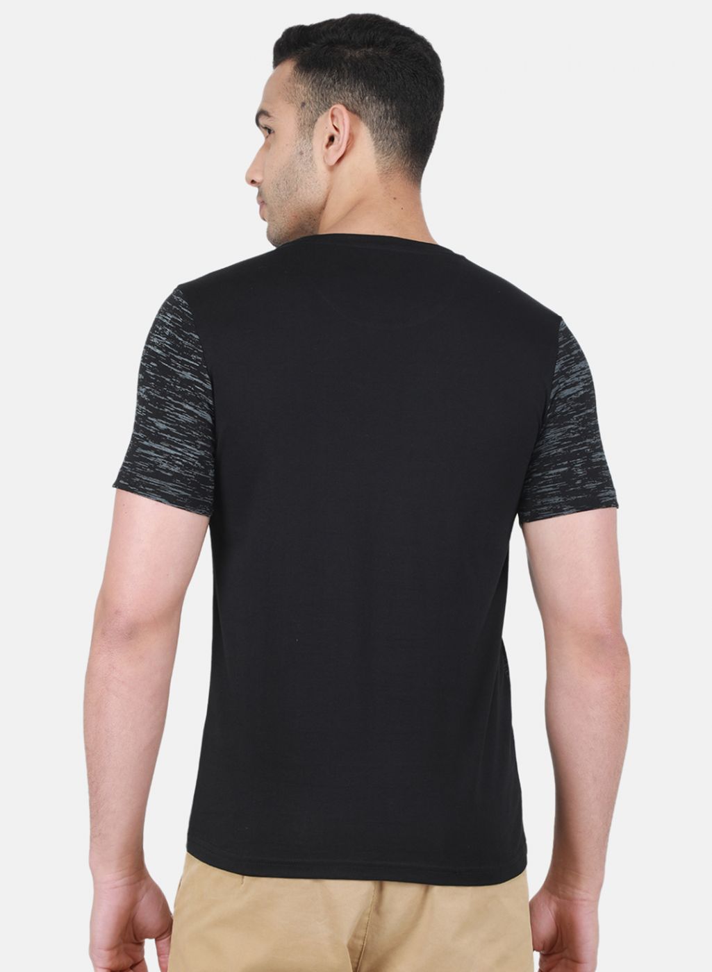 Men Black Printed T-Shirt