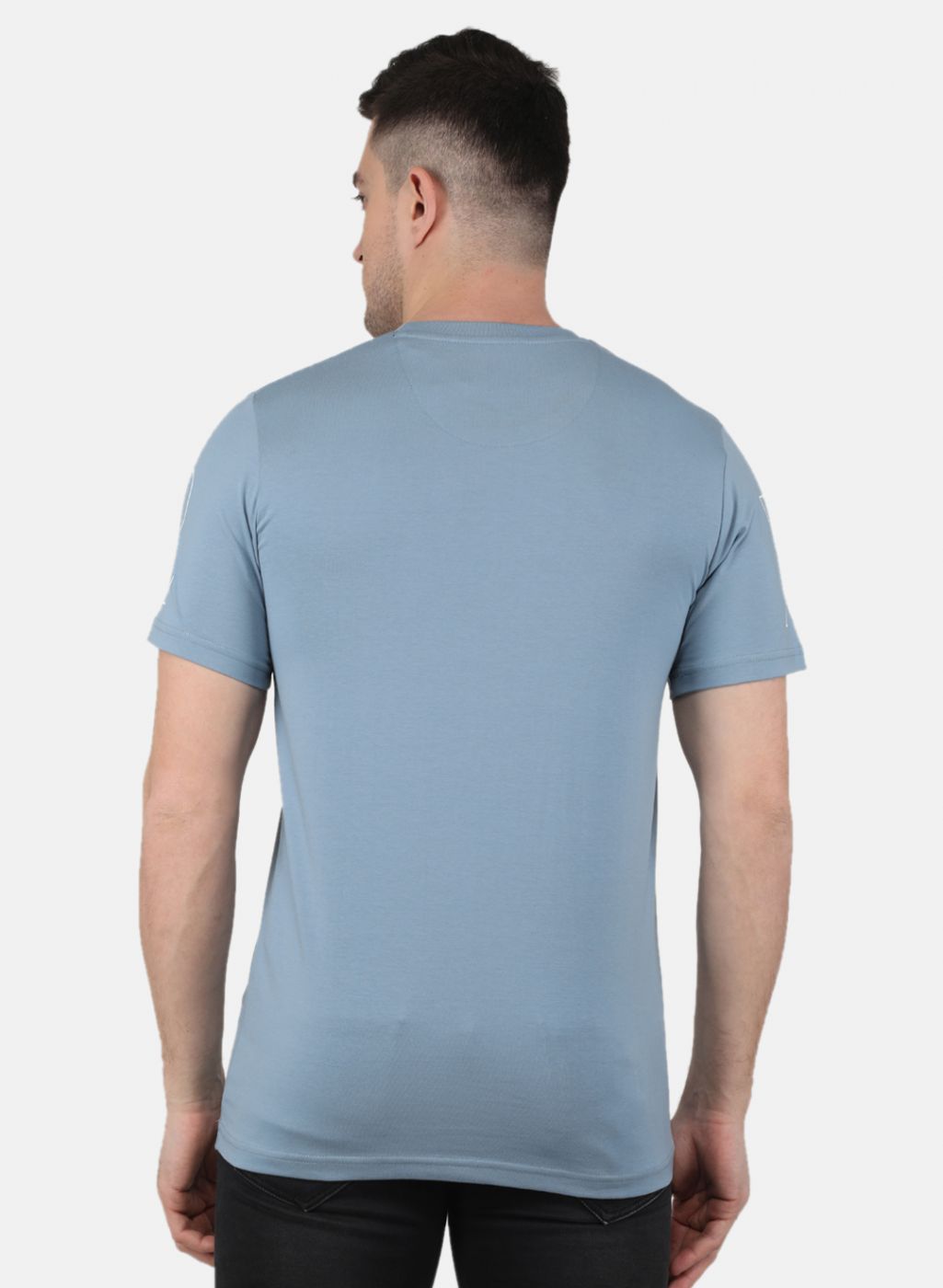 Men Blue Printed T-Shirt