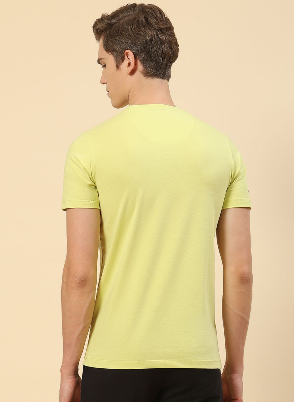 Men Yellow Printed T-Shirt