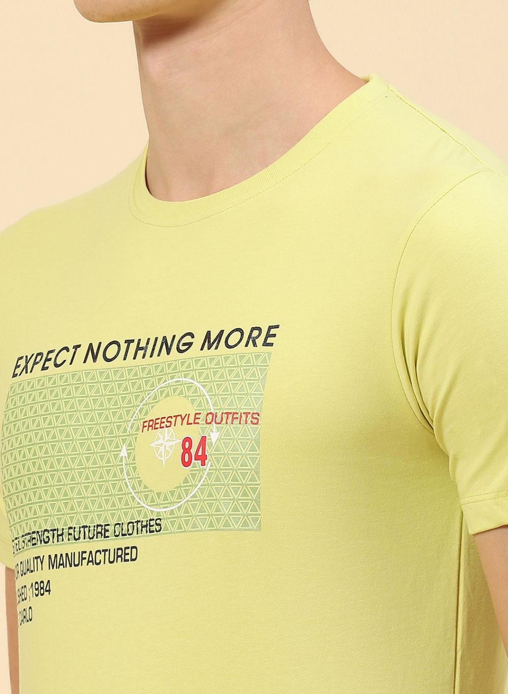 Men Yellow Printed T-Shirt