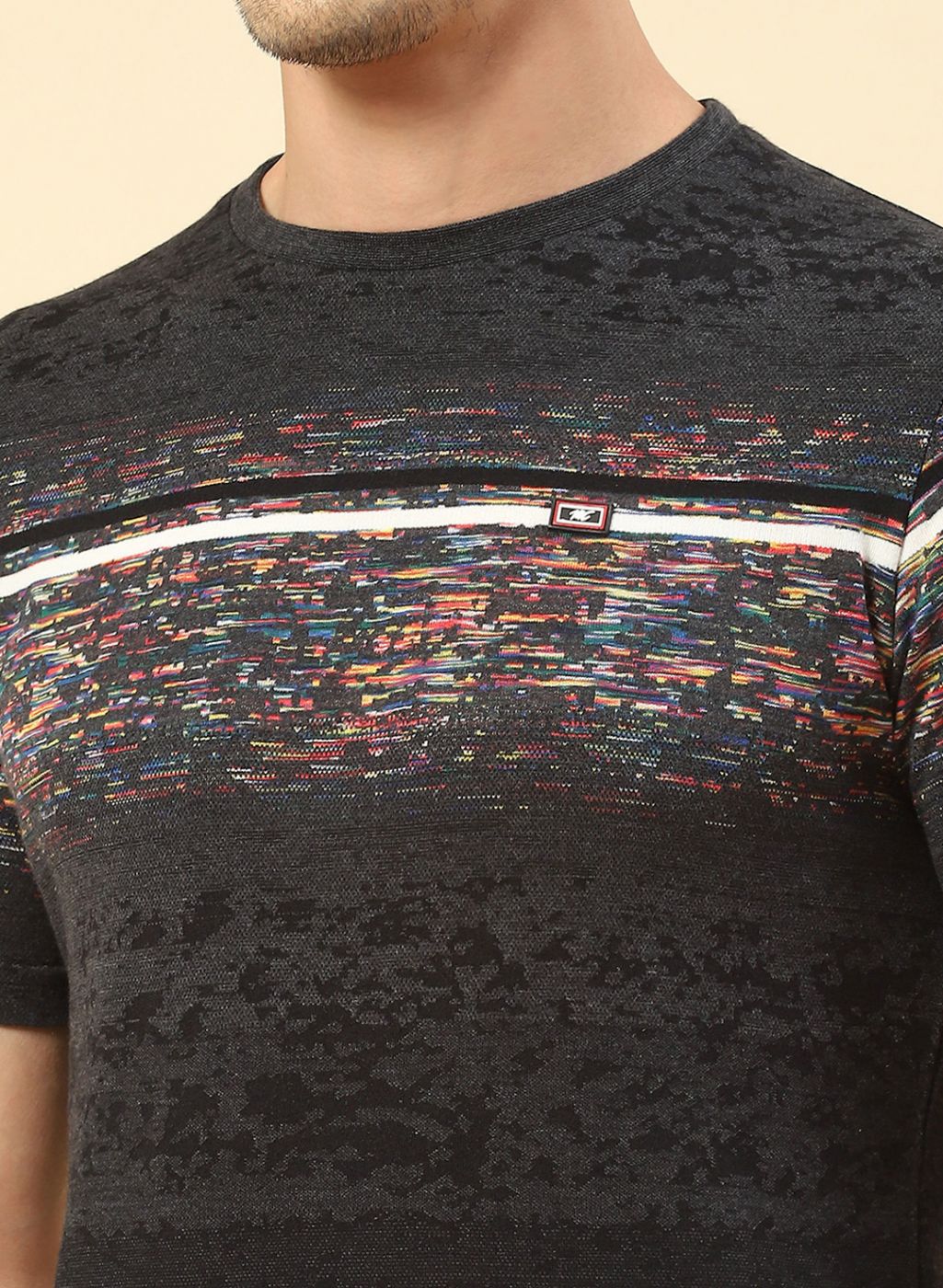 Men Black Printed T-Shirt