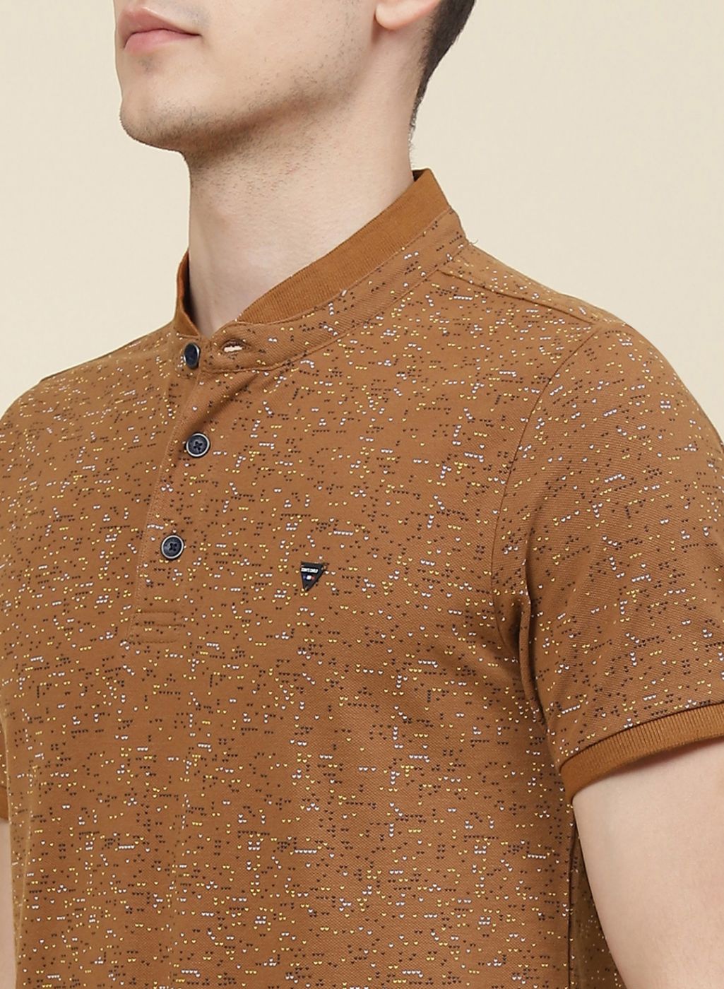 Men Brown Printed T-Shirt