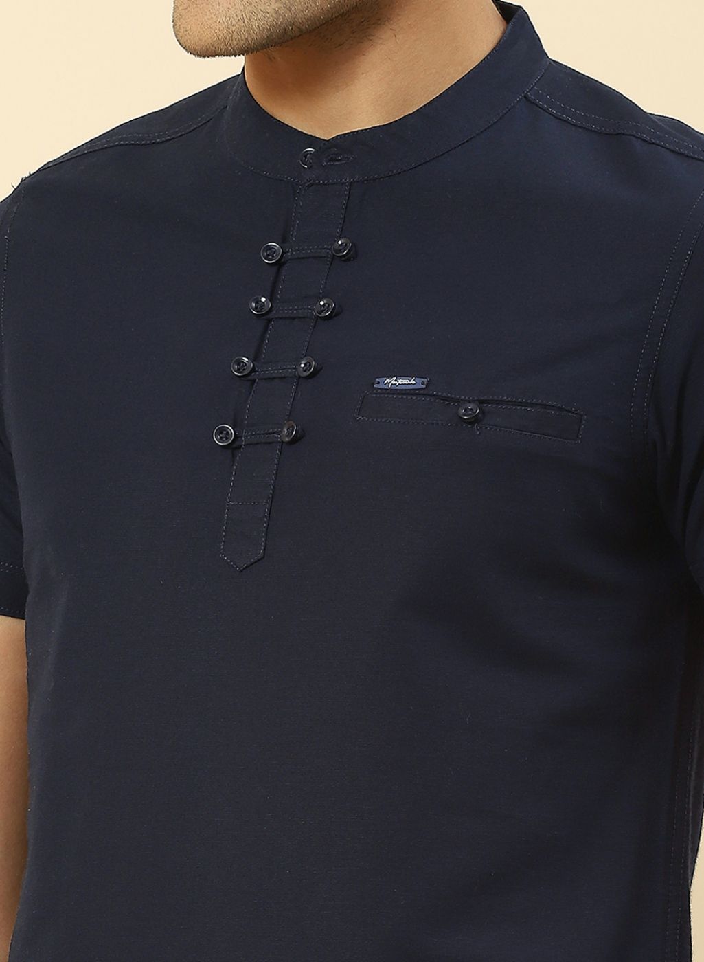 Men NAvy Blue Printed T-Shirt